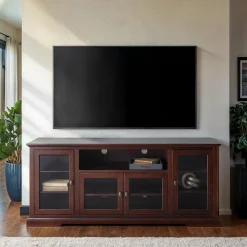 70" Highboy Style Wood TV Stand