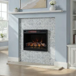 28" Infrared Quartz Fireplace Insert for Wall Mounting & In-Wall Installation