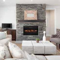 42" Recessed/Wall-Mount Infrared Quartz Electric Fireplace Insert