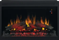 36” Recessed/Wall-Mount Traditional Electric Fireplace Insert with Remote