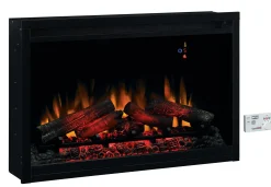 36” Recessed/Wall-Mount Traditional Electric Fireplace Insert with Remote