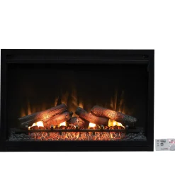 36” Recessed/Wall-Mount Traditional Electric Fireplace Insert with Remote