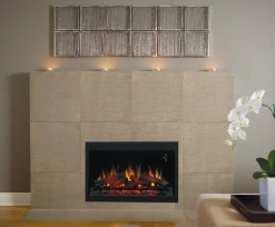 36” Recessed/Wall-Mount Traditional Electric Fireplace Insert with Remote