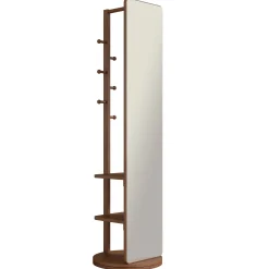 360° Rotating 69'x16' Multifunctional Full Length Mirror with Storage