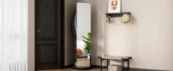 360° Rotating 69'x16' Multifunctional Full Length Mirror with Storage