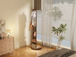 360° Rotating 69'x16' Multifunctional Full Length Mirror with Storage