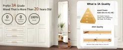 360° Rotating 69'x16' Multifunctional Full Length Mirror with Storage