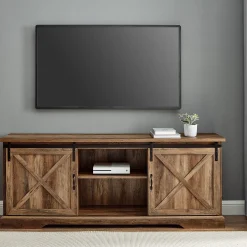 70" Sliding Barn Door TV Console