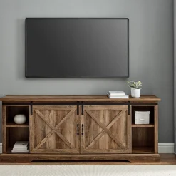 70" Sliding Barn Door TV Console