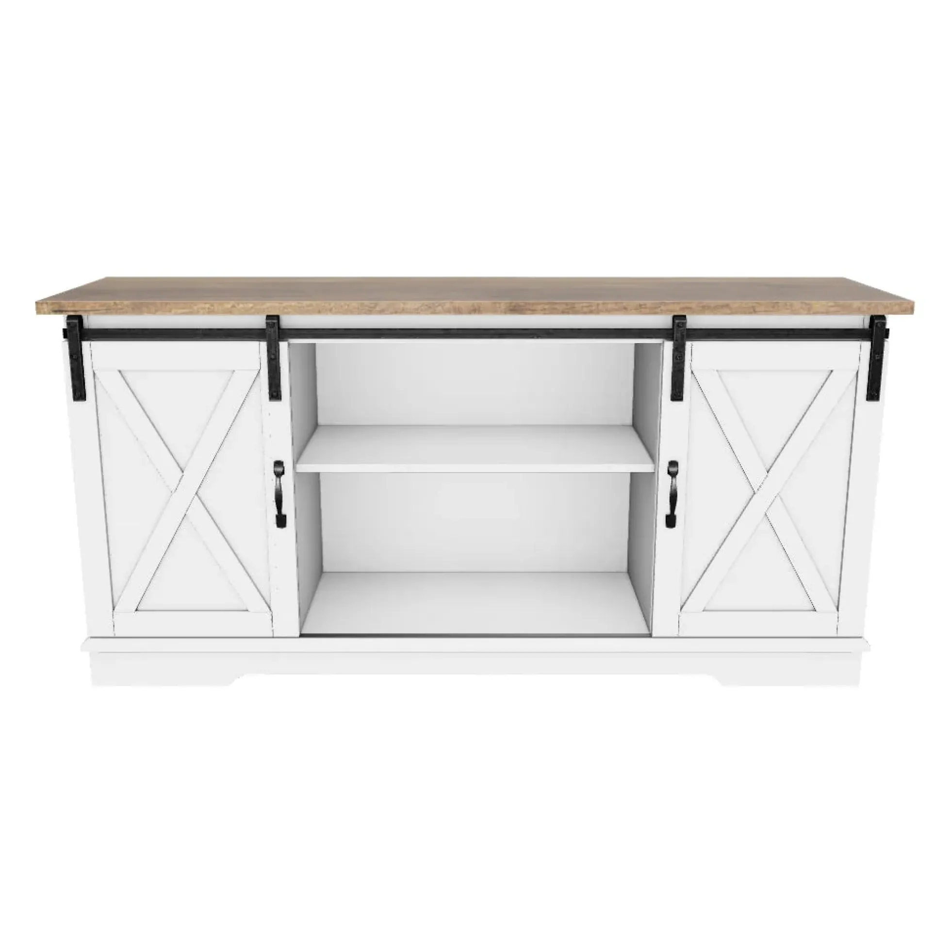58" Sliding Barn Door TV Stand