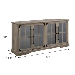 Abigail 58" Farmhouse 4 Door TV Stand