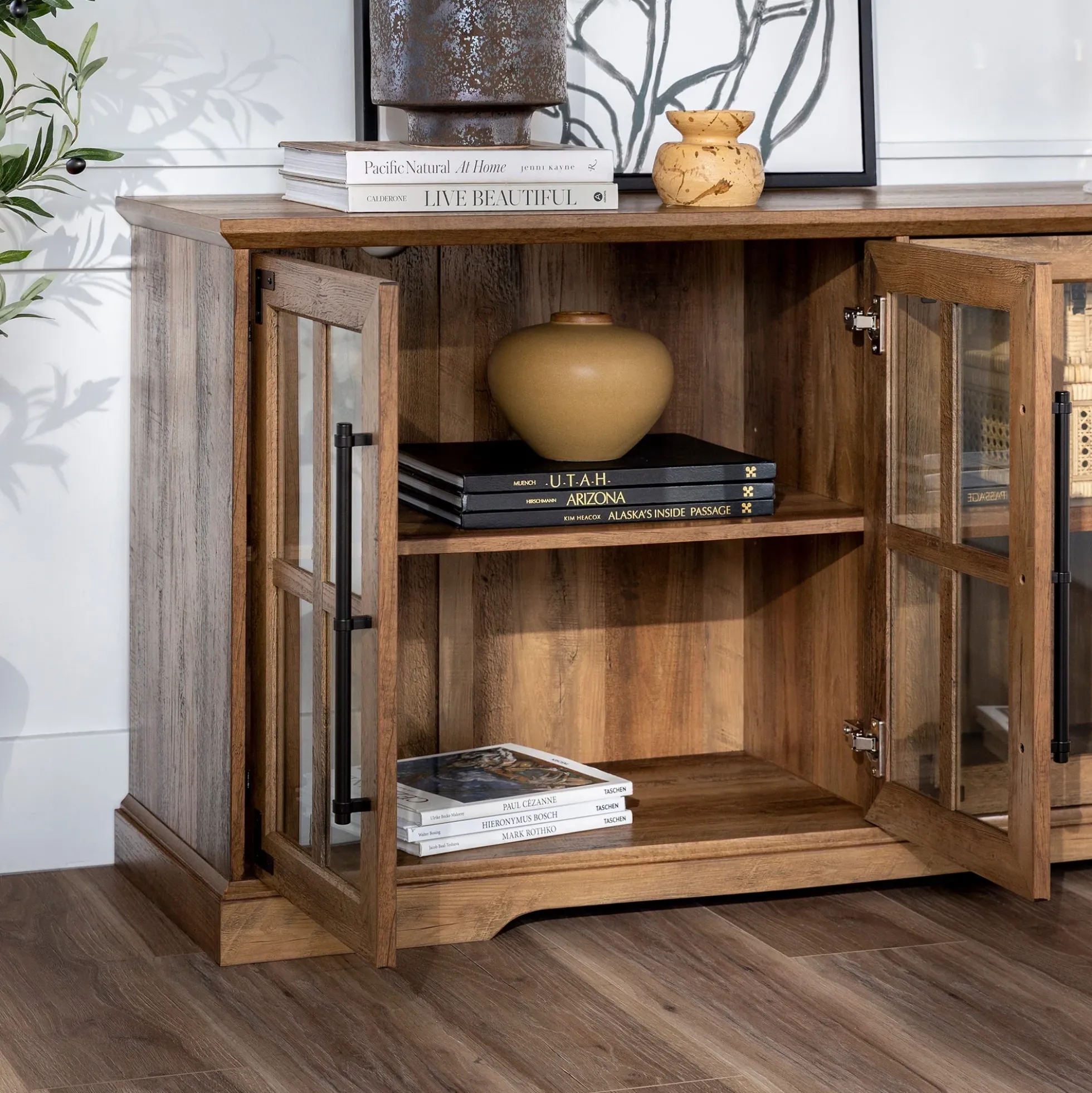 Abigail 58" Farmhouse 4 Door TV Stand