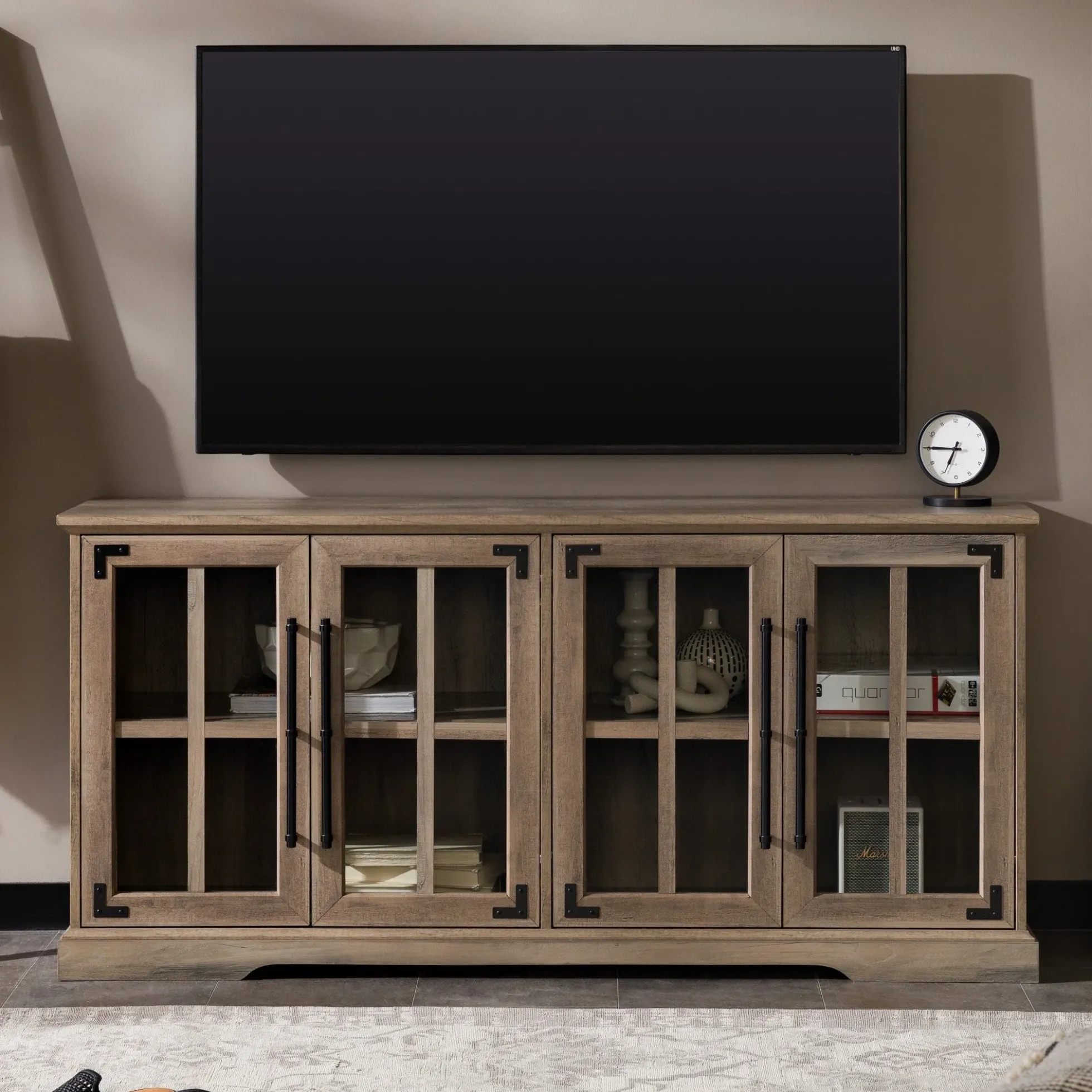 Abigail 58" Farmhouse 4 Door TV Stand