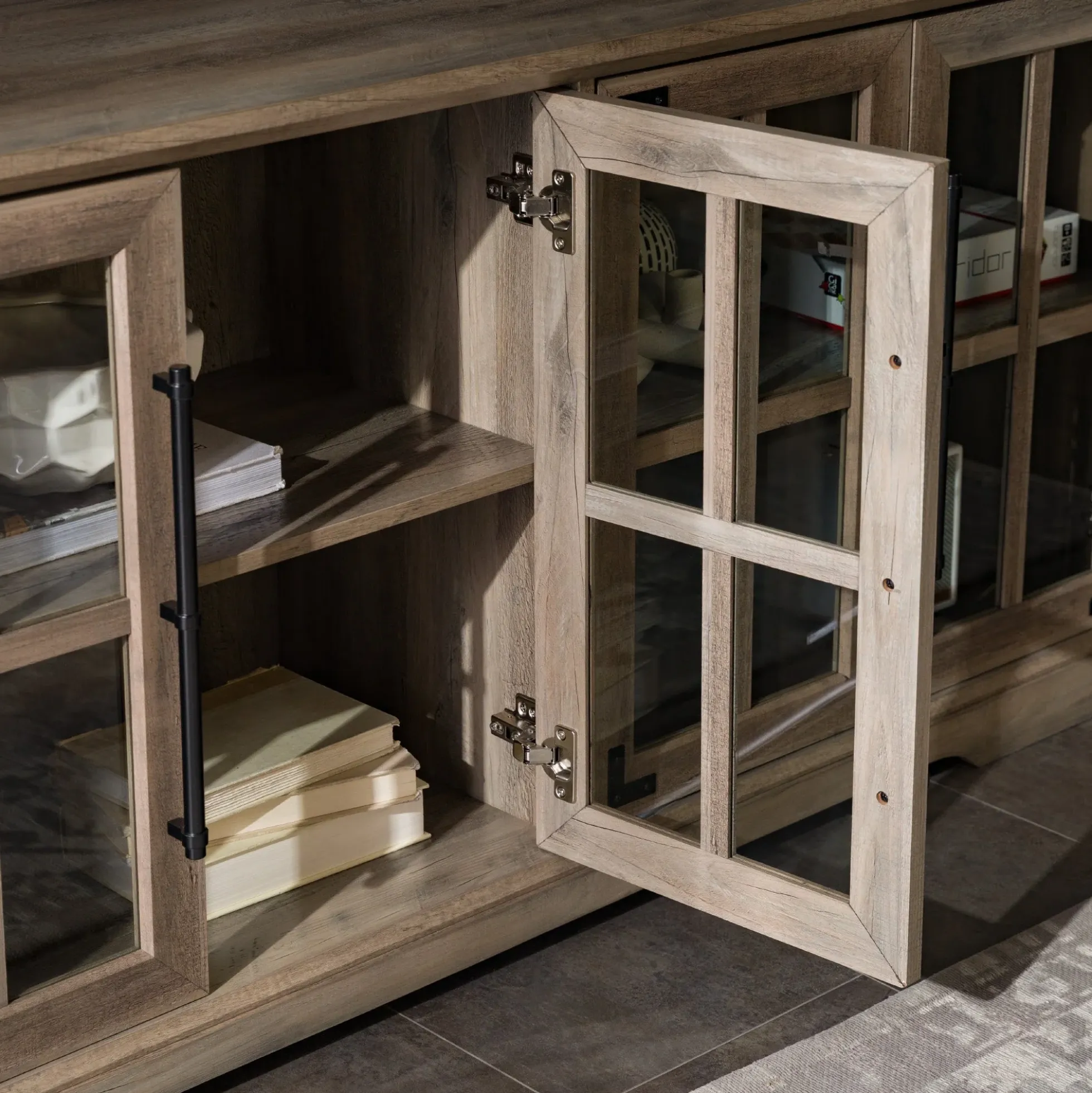 Abigail 58" Farmhouse 4 Door TV Stand