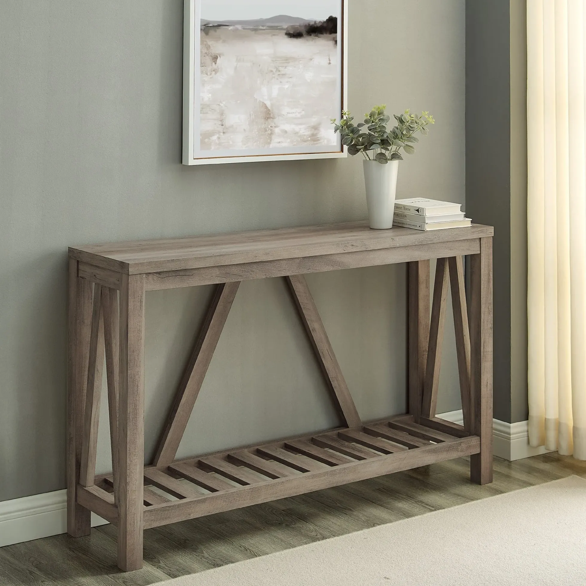 A-Frame Rustic Entry Table