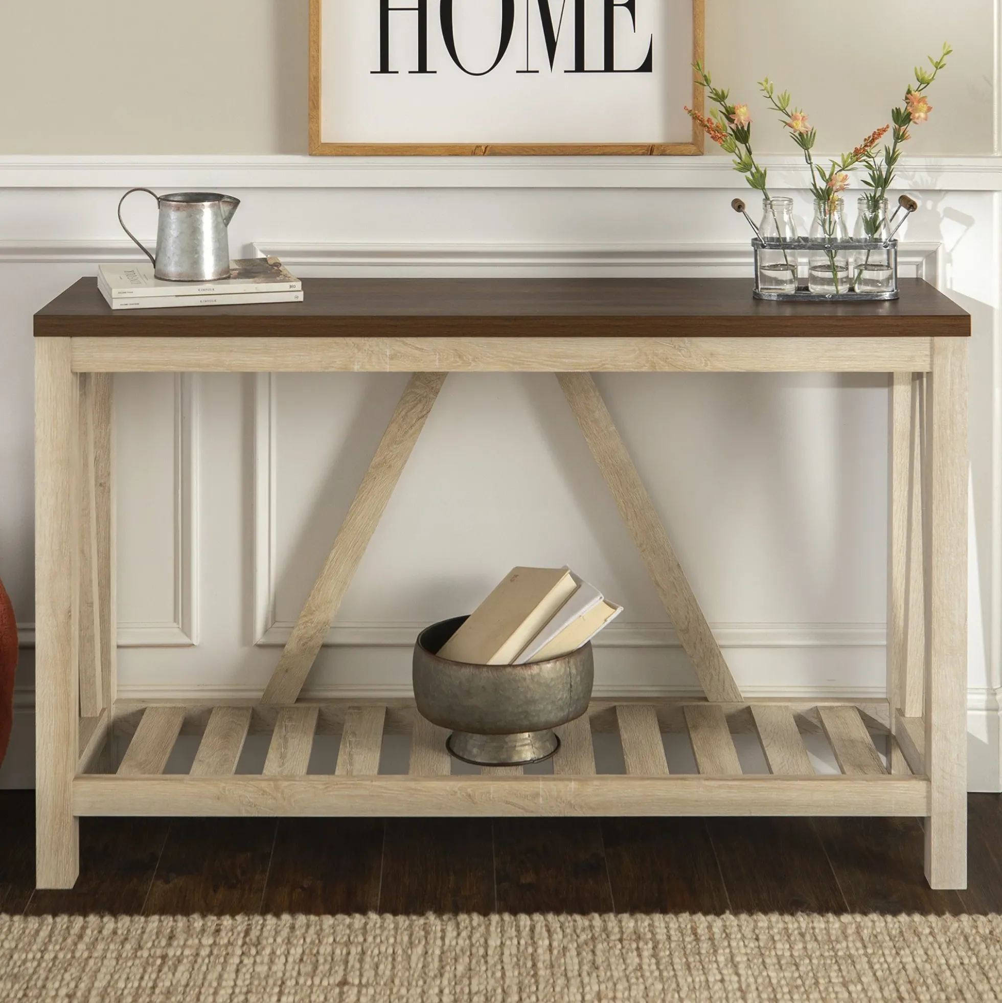 A-Frame Rustic Entry Table