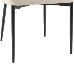 Alexis Modern Upholstered Curved Dining Chair, set of 2