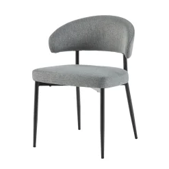 Alexis Modern Upholstered Curved Dining Chair, set of 2