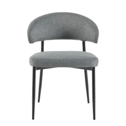 Alexis Modern Upholstered Curved Dining Chair, set of 2