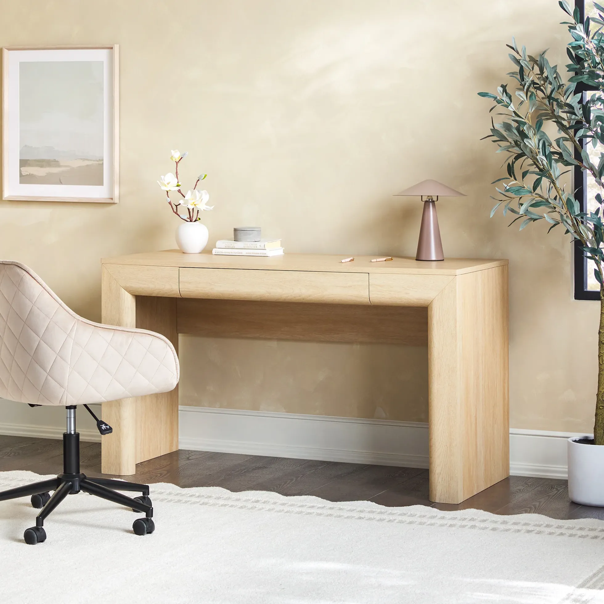 Amira Modern Curve Writing Desk