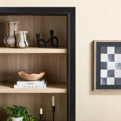 Amira Modern Wood Bookshelf with Storage Cabinet