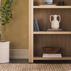 Amira Modern Wood Open Bookshelf
