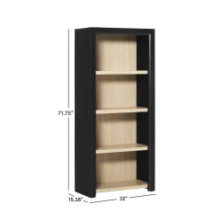 Amira Modern Wood Open Bookshelf