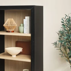 Amira Modern Wood Open Bookshelf