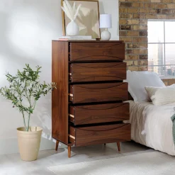 Atticus Solid Wood Mid-Century Modern Chest