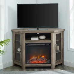 Barn 48" Wood Corner Fireplace TV Stand