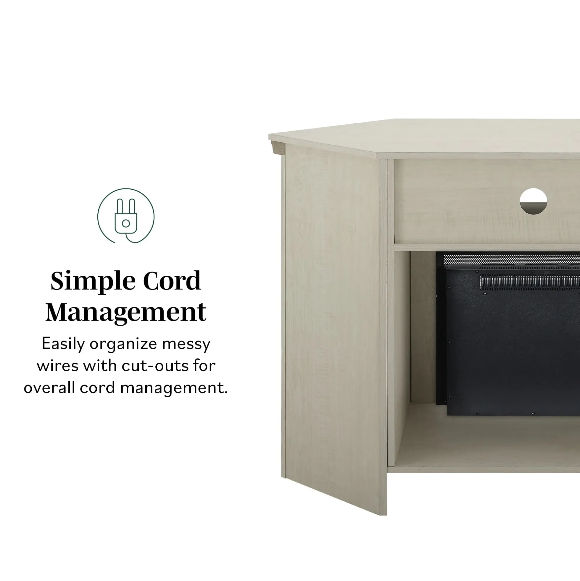 Barn 48" Wood Corner Fireplace TV Stand