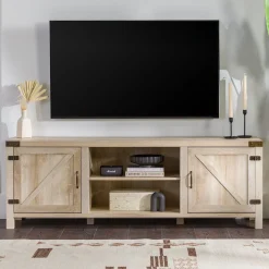 Barn Door 70" Modern Farmhouse TV Stand
