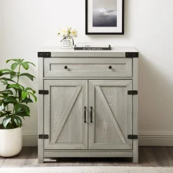 Barn Door Accent Cabinet