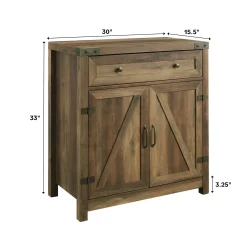 Barn Door Accent Cabinet
