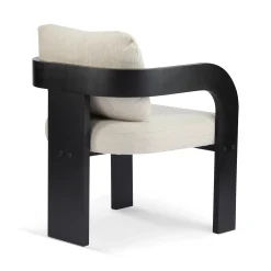 Black 2 Pack Dining Chairs with Pillow Back and Solid Wood Frame