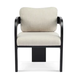 Black 2 Pack Dining Chairs with Pillow Back and Solid Wood Frame