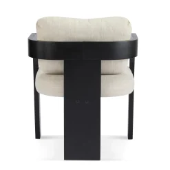 Black 2 Pack Dining Chairs with Pillow Back and Solid Wood Frame