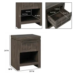 Booker Modern 1 Drawer Nightstand & Side Table