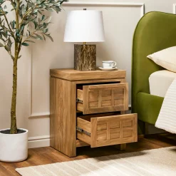 Booker Modern 2 Drawer Nightstand & Side Table
