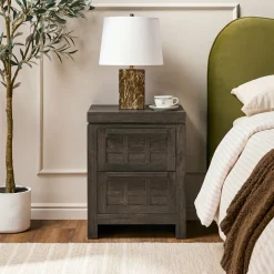 Booker Modern 2 Drawer Nightstand & Side Table