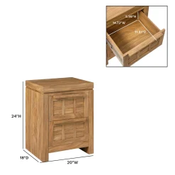 Booker Modern 2 Drawer Nightstand & Side Table