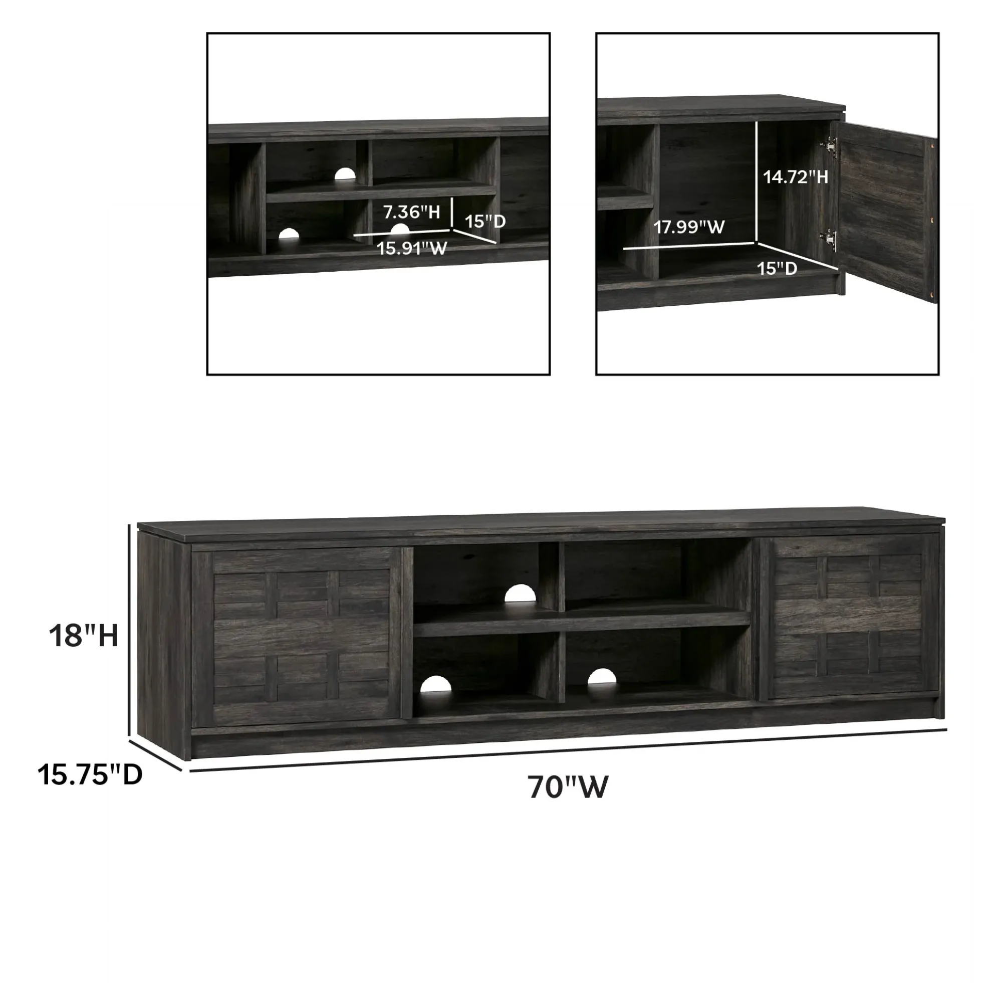 Booker Modern 70" TV Stand Sideboard
