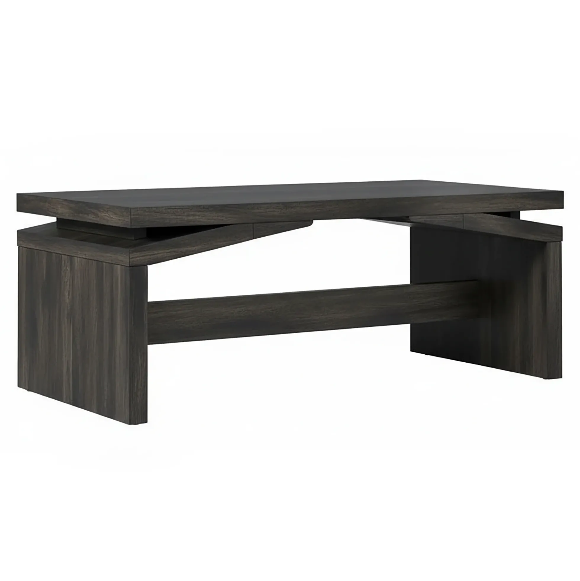 Booker Modern Easy Assembly Split-Top 47" Coffee Table