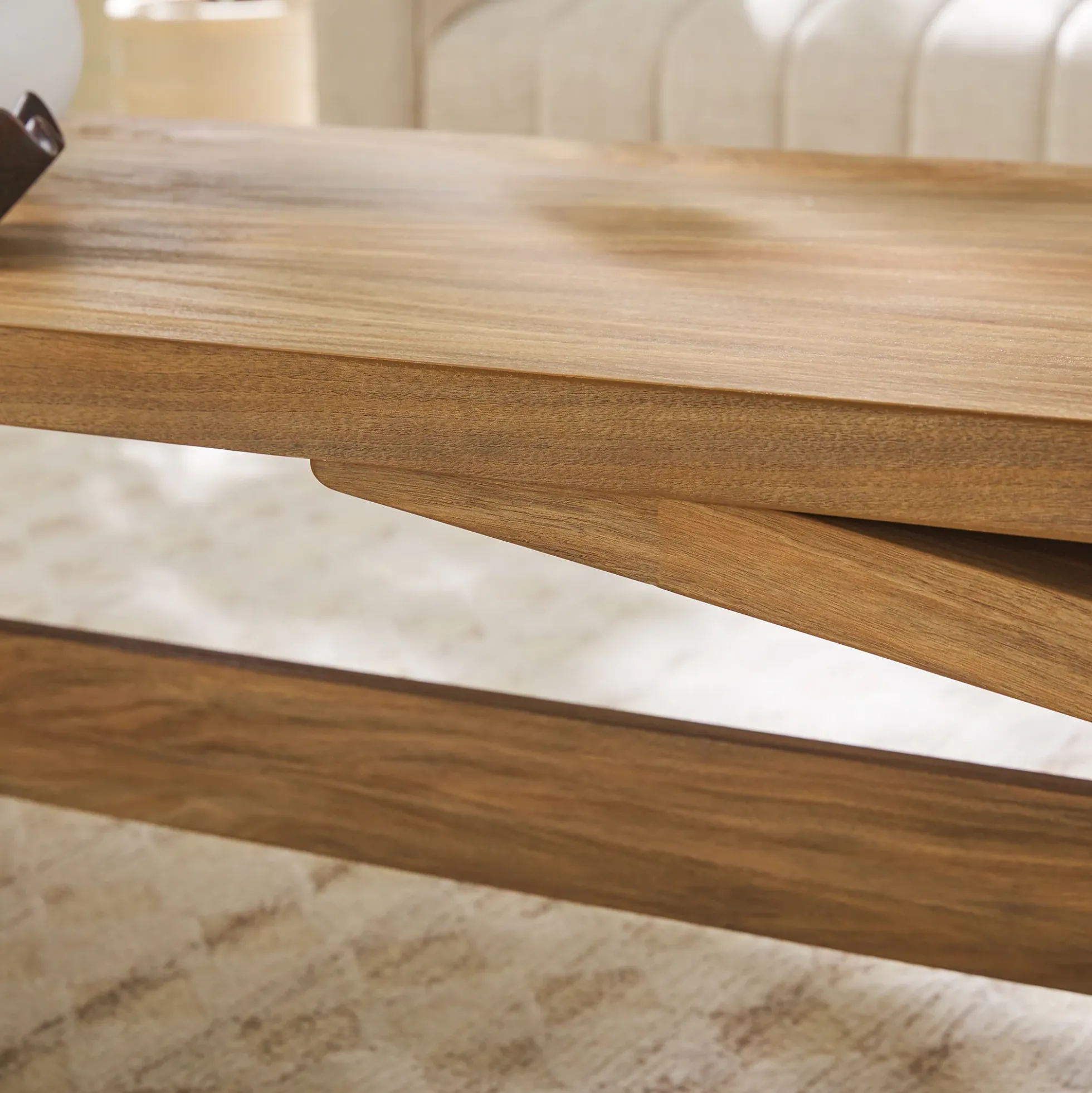 Booker Modern Easy Assembly Split-Top 47" Coffee Table