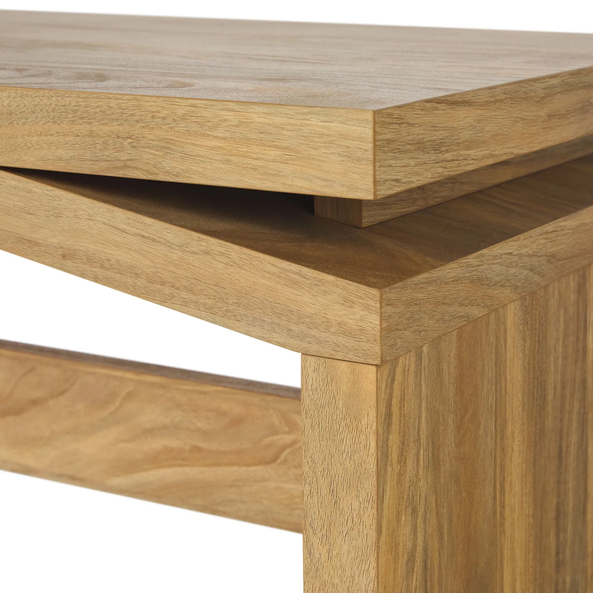 Booker Modern Easy Assembly Split-Top 47" Coffee Table