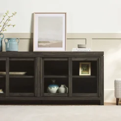 Booker Modern Glass Door TV Stand Sideboard