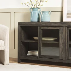 Booker Modern Glass Door TV Stand Sideboard