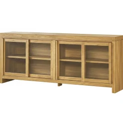 Booker Modern Glass Door TV Stand Sideboard
