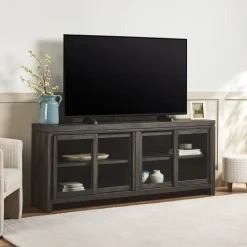 Booker Modern Glass Door TV Stand Sideboard