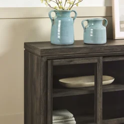 Booker Modern Glass Door TV Stand Sideboard